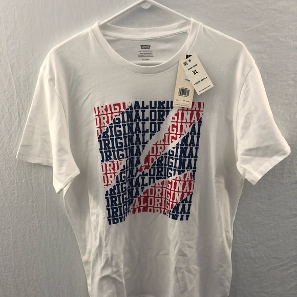 red white and blue levis t shirt